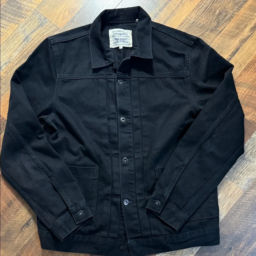 Levi's Made & Crafted Type II Trucker Jacket - Nero Nero - Medium - Picture 3 of 9